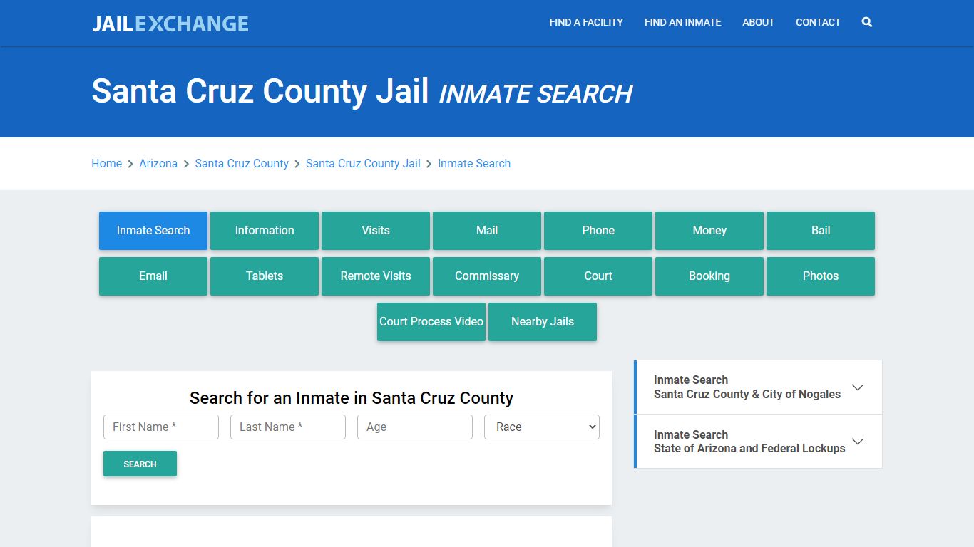 Santa Cruz County Jail, AZ Inmate Search: Roster & Mugshots