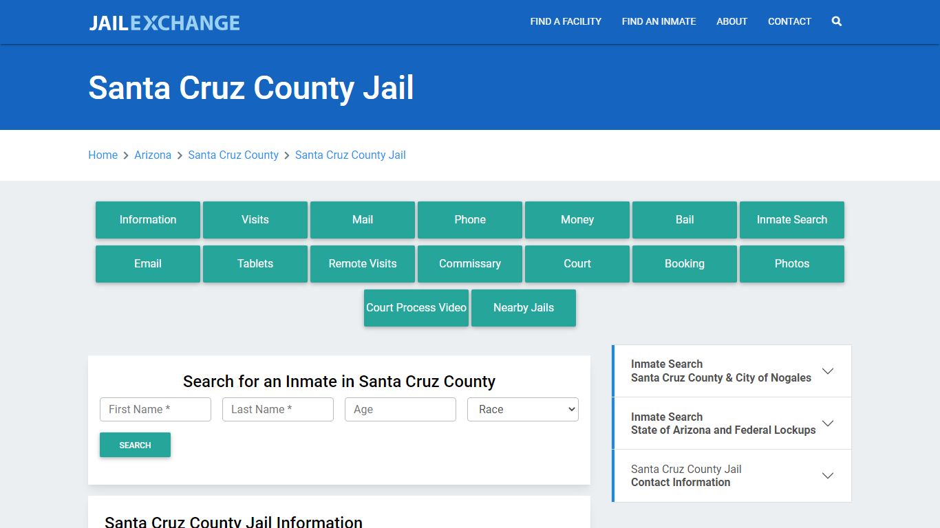 Santa Cruz County Jail Roster Lookup, AZ, Inmate Search